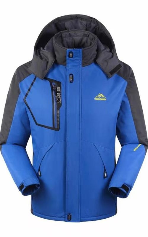 Men Winter Waterproof Jacket Warm Windproof Hooded Fleece Coat Mountain Ski Warm Outwear