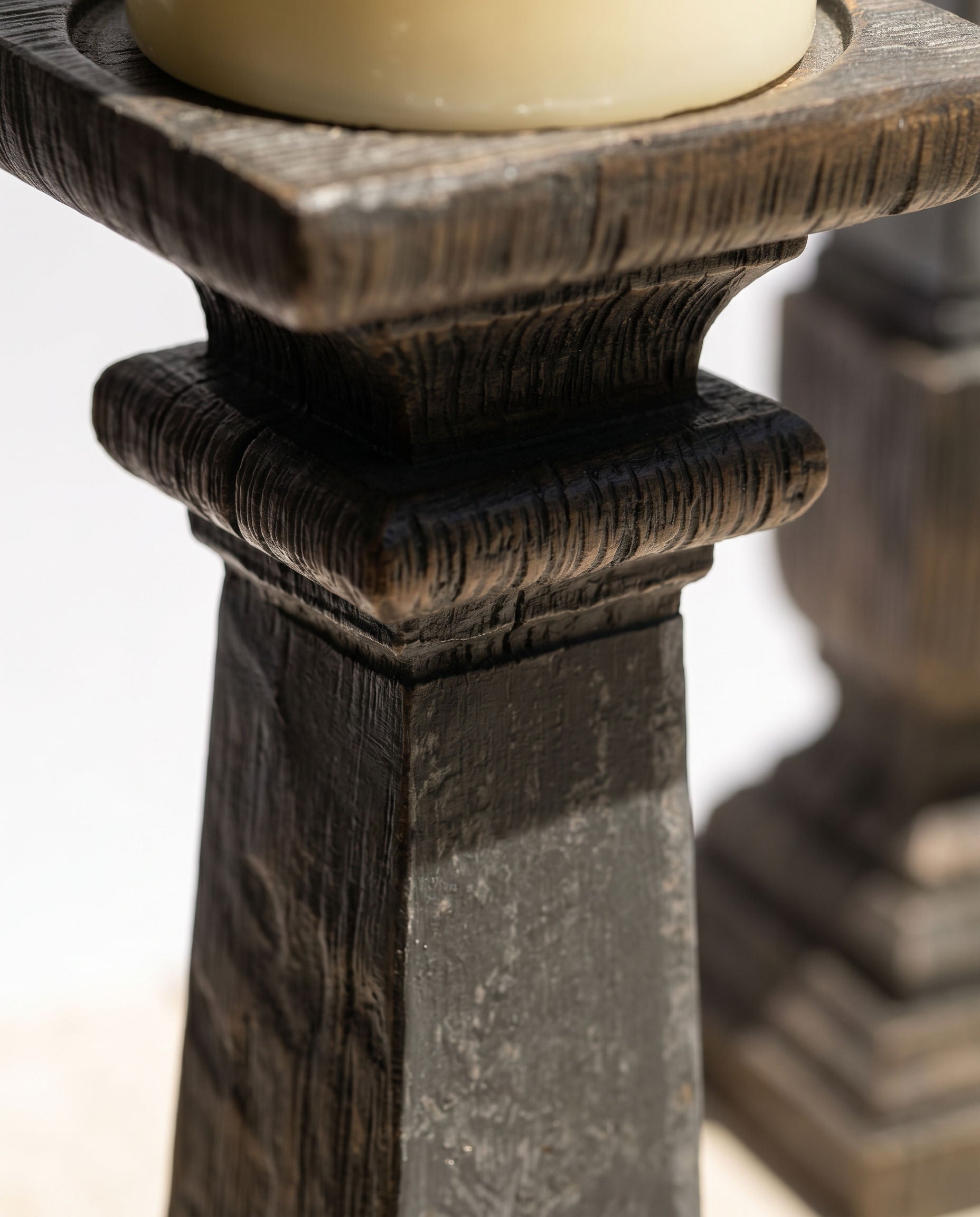Tati deco Rustic candle holder large