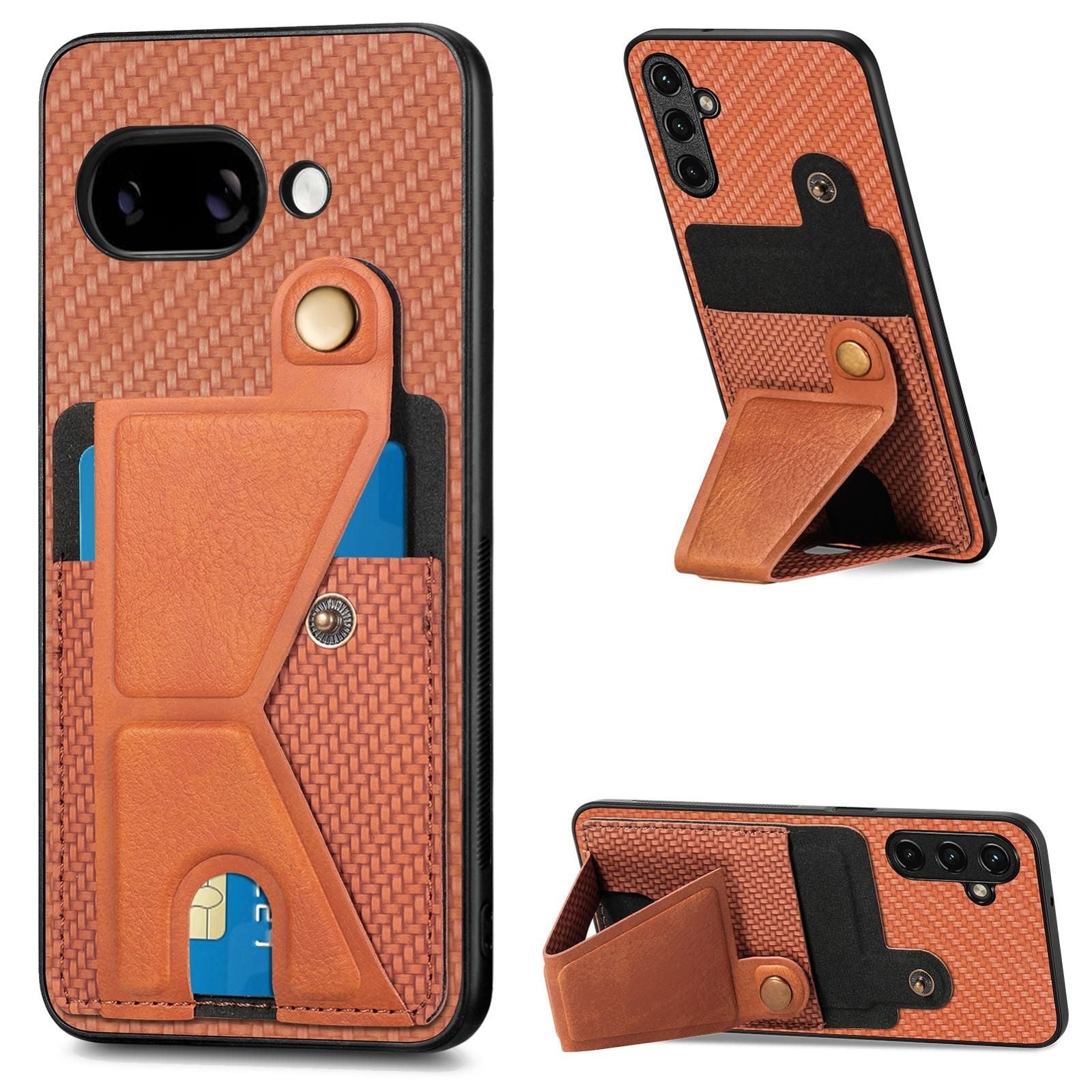 Carbon Fiber Wallet Case For Google Pixel 9a