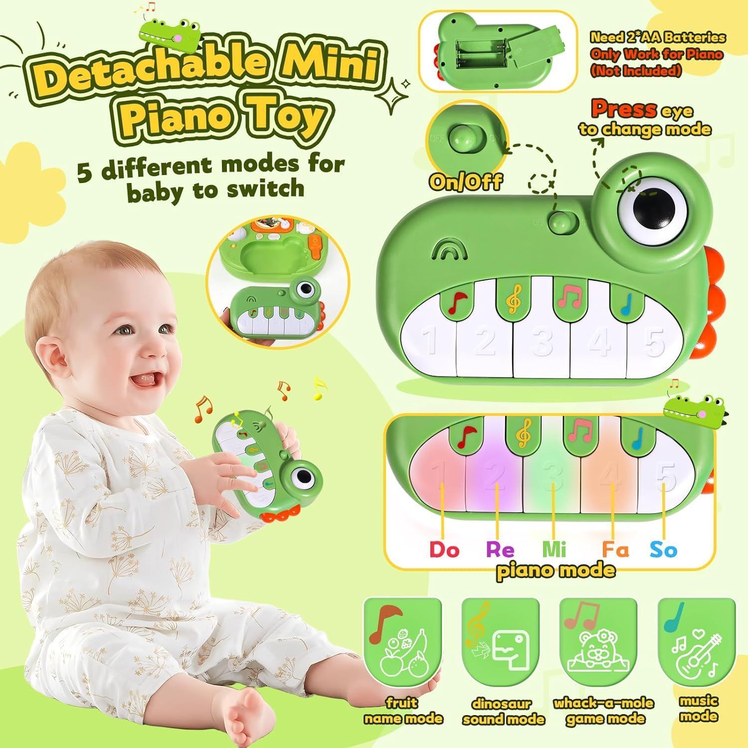 Baby Activity Table Toys Birthday Gift Music Learning Table for 12 Months+