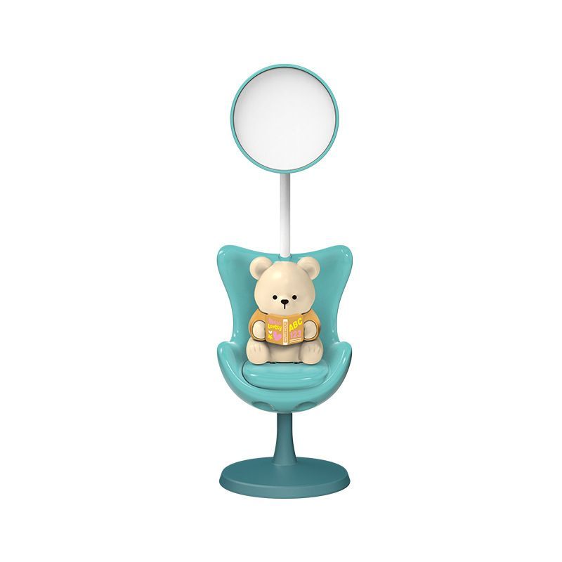 Cute Bear USB Rechargeable Mini Desk Lamp Blue Night Light