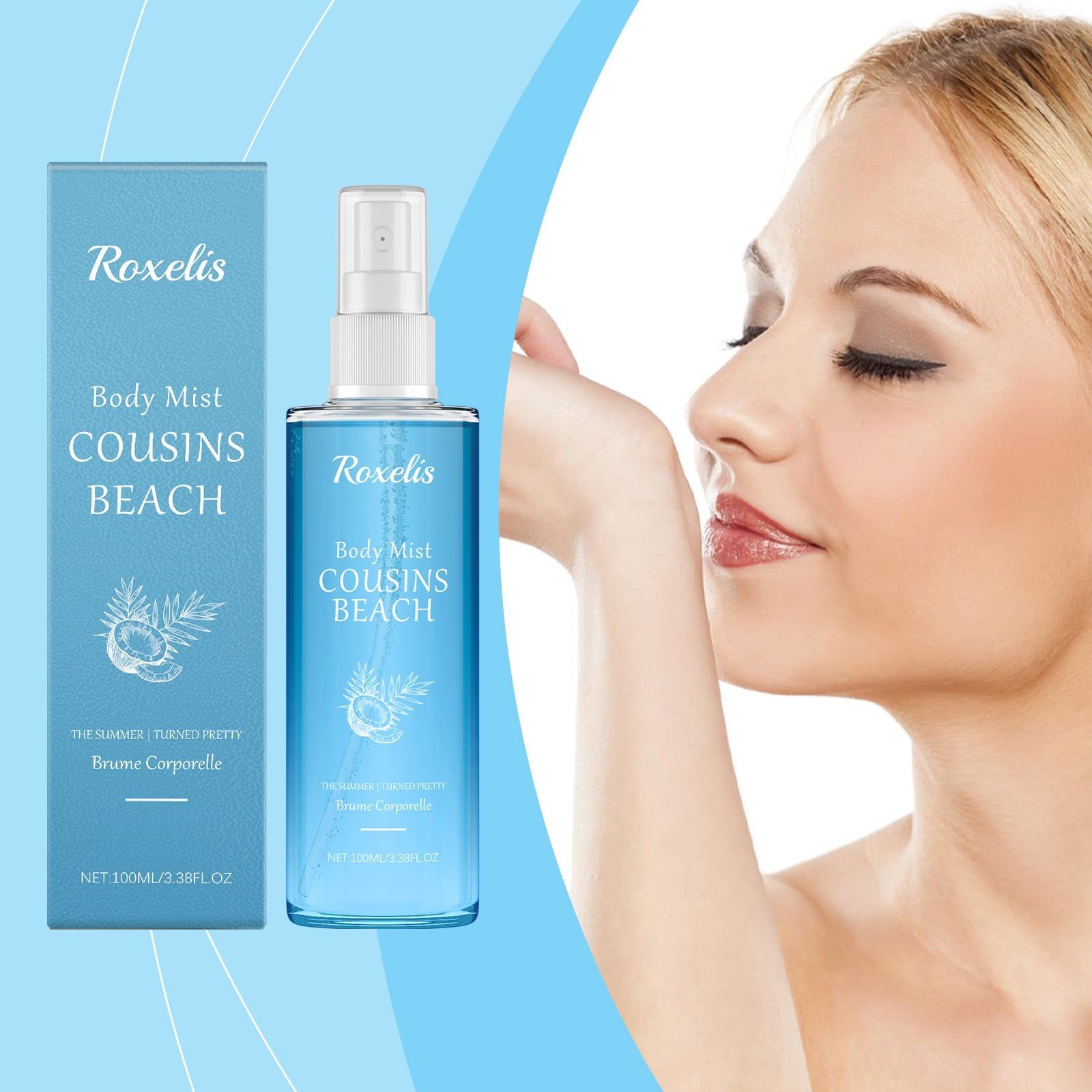 Coconut Almond Perfume Spray, Long-Lasting, Elegant, Fresh, Portable ,100ml