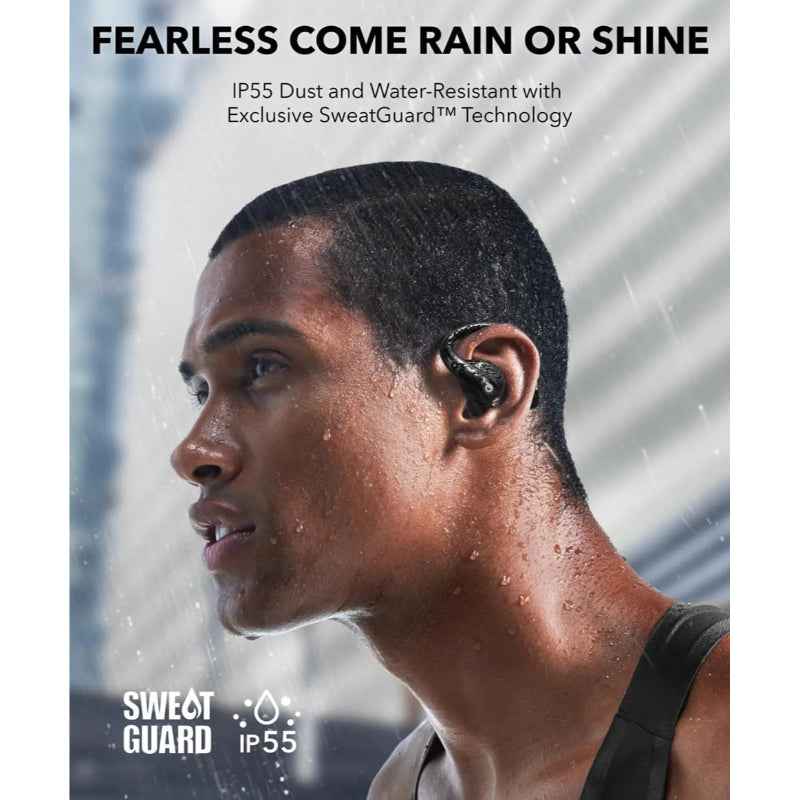 Anker Soundcore AeroFit Pro Wireless Earbuds – LDAC Audio, 46H Playtime, Open-Ear, Black