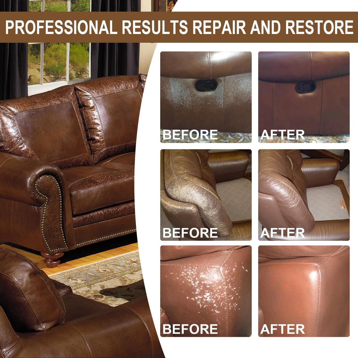 Leather Repair Kit Vinyl Filled Scratch Repair Kit For Furniture Car Seat Cushion