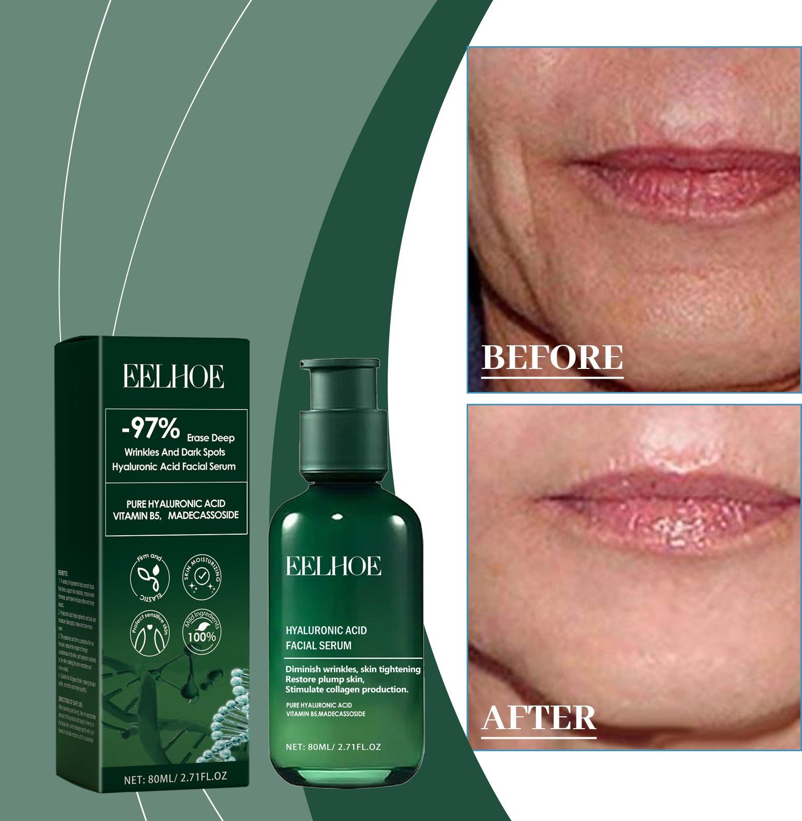 Hydrating Moisturizing Serum, Deep Nourishing, Glow Boost, Skin Plumping ,80ml