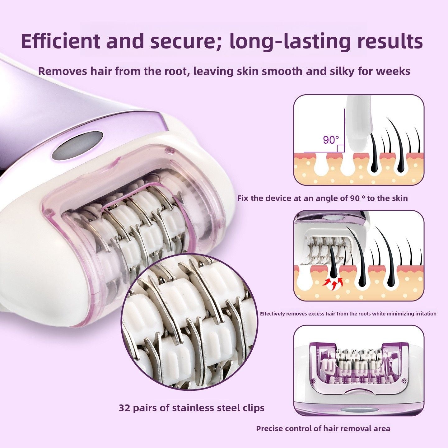 3-in-1 Women's Hair Remover Epilator
