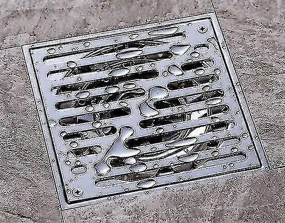 Floor Drain, 150 * 150mm Stainless Steel, Square Odourless Bathroom Floor Drain, Anti-odour Floor Drain, Suitable For Toilet Bathroom Balcony zxin