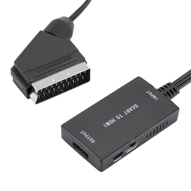 Scart To HDMI Converter High Definition Audio Video Compatible Adapter Connector