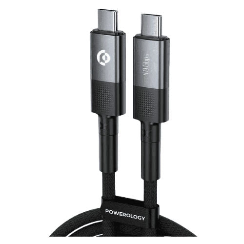 Powerology 8K Video 40Gbps Data USB4 Type-C Cable