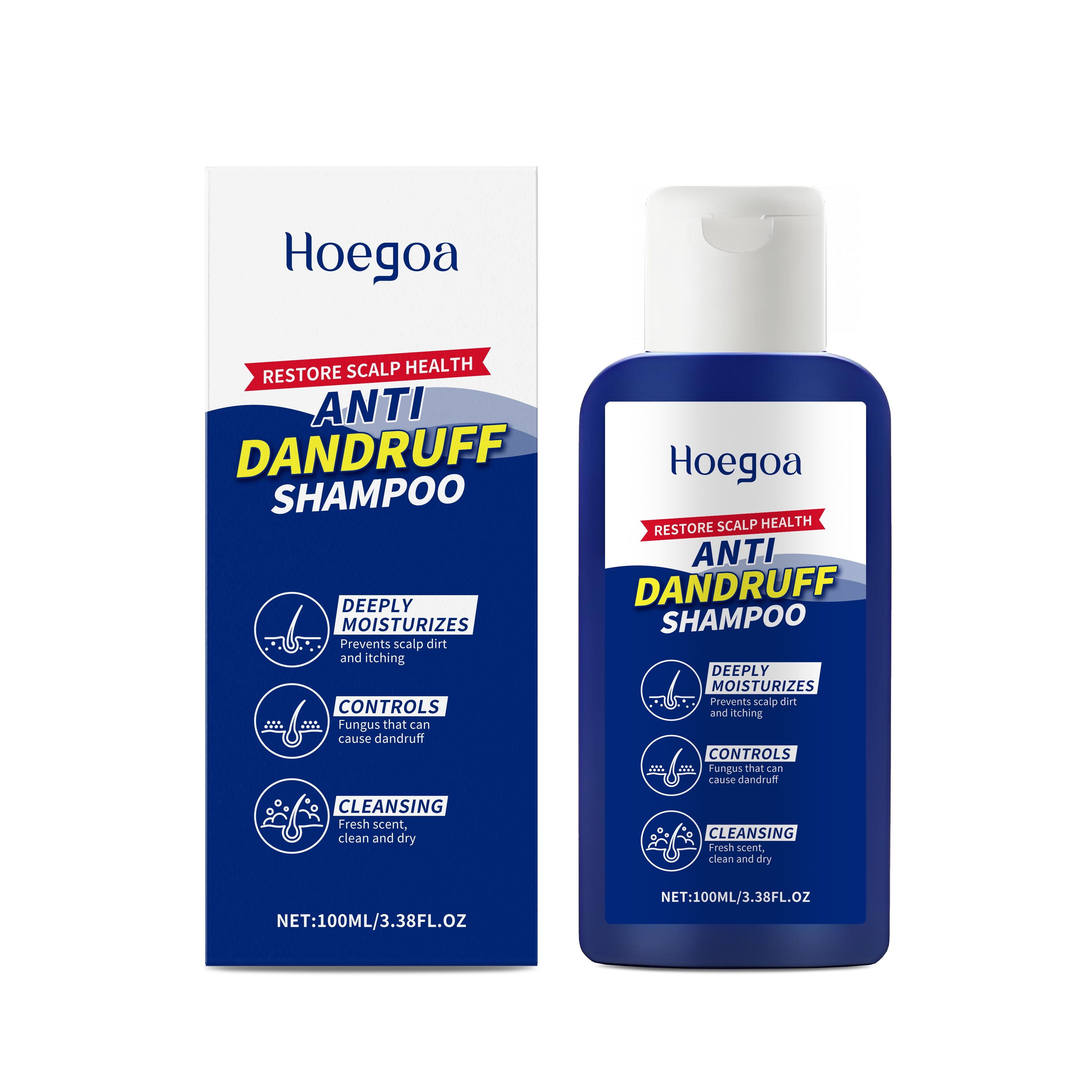Anti-Dandruff Hair Cleaning Shampoo, Deep Moisturizing, Oil Control, Scalp Soothing, Dry Hair Care ,100ml