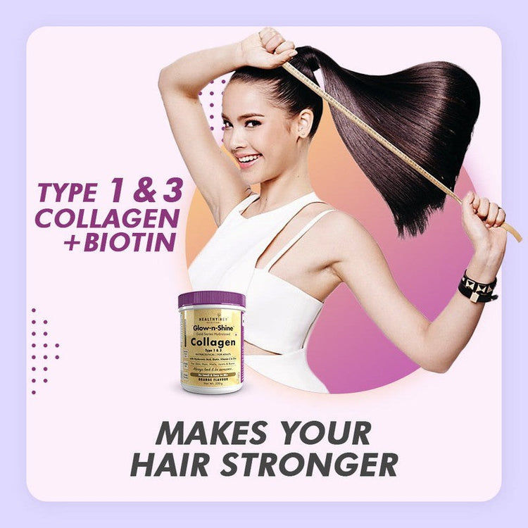 سلسلة HealthyHey Collagen Gold مع حمض الهيالورونيك والبيوتين وفيتامين C - بدون رائحة - سهل الخلط - بدون سكر مضاف 200 جم