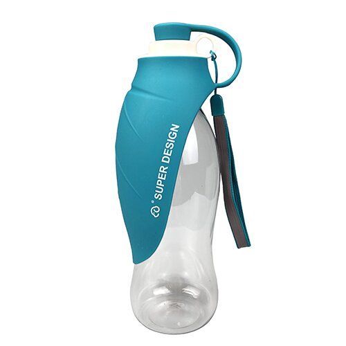 580ml Dog Water Bottle Silicone Leaf Design Pet Water Dispenser