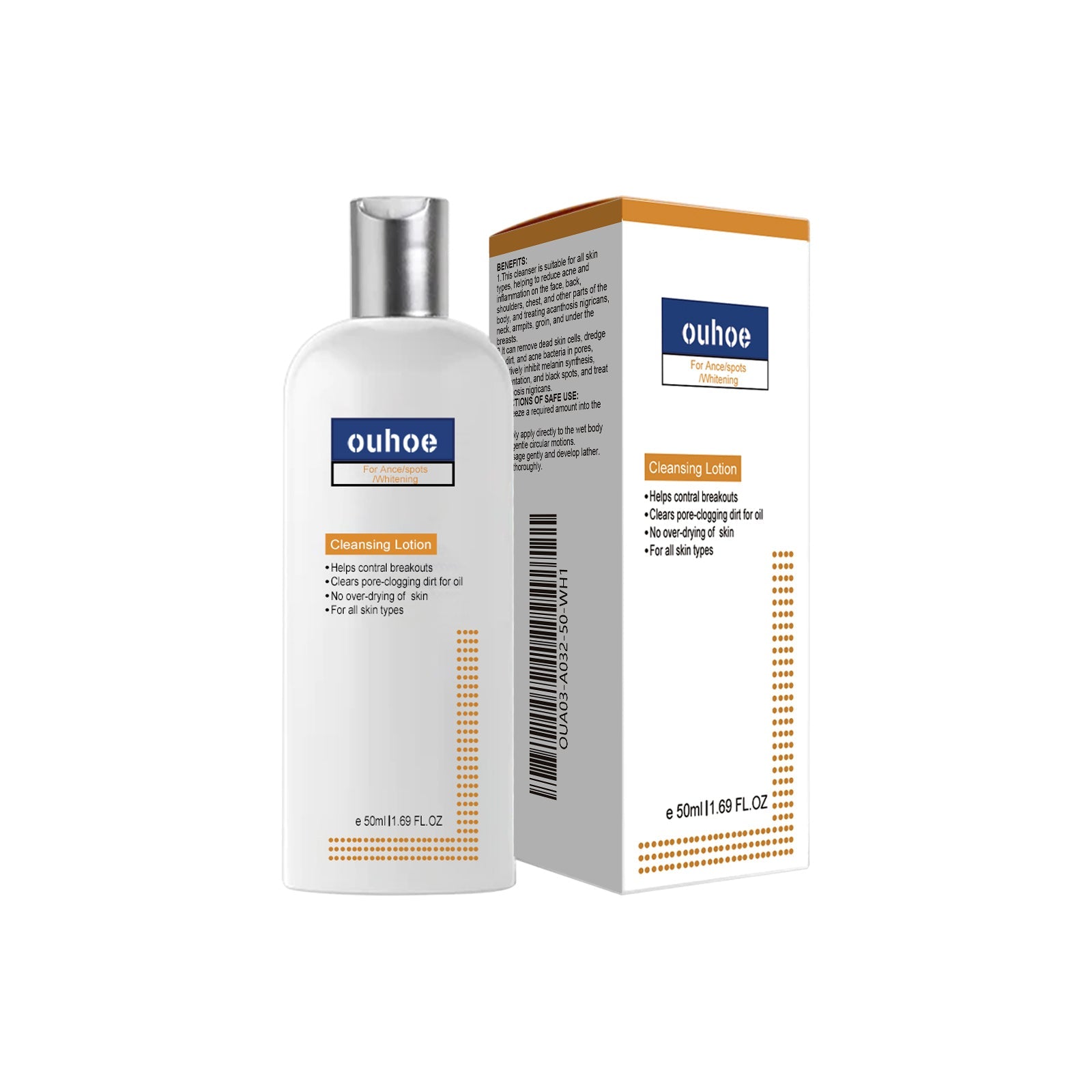 Black Acanthoderm Face Cleanser, Brighten Dark Spots, Oil Control, Moisturizing ,50ml