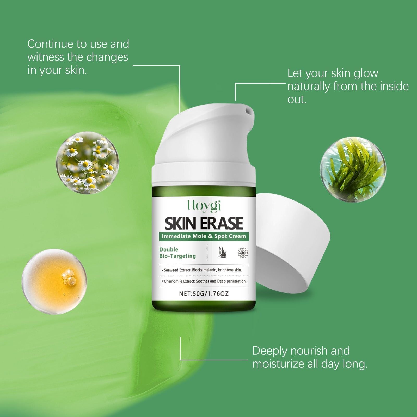 Brightening Facial Care Moisturizer, Hydrates, Soothes, Reduces Spots, Daily Glow ,50g