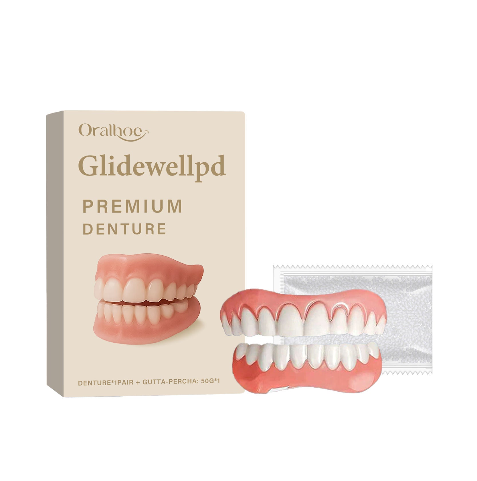 Transform Your Smile with Silicone Denture Set, Comfortable, Natural Fit, Boost Confidence ,1set