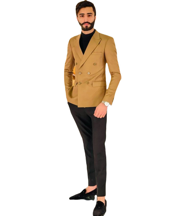 Mustard Designer PartyWear Suit for Men summer wedding groom suit Gift For Him