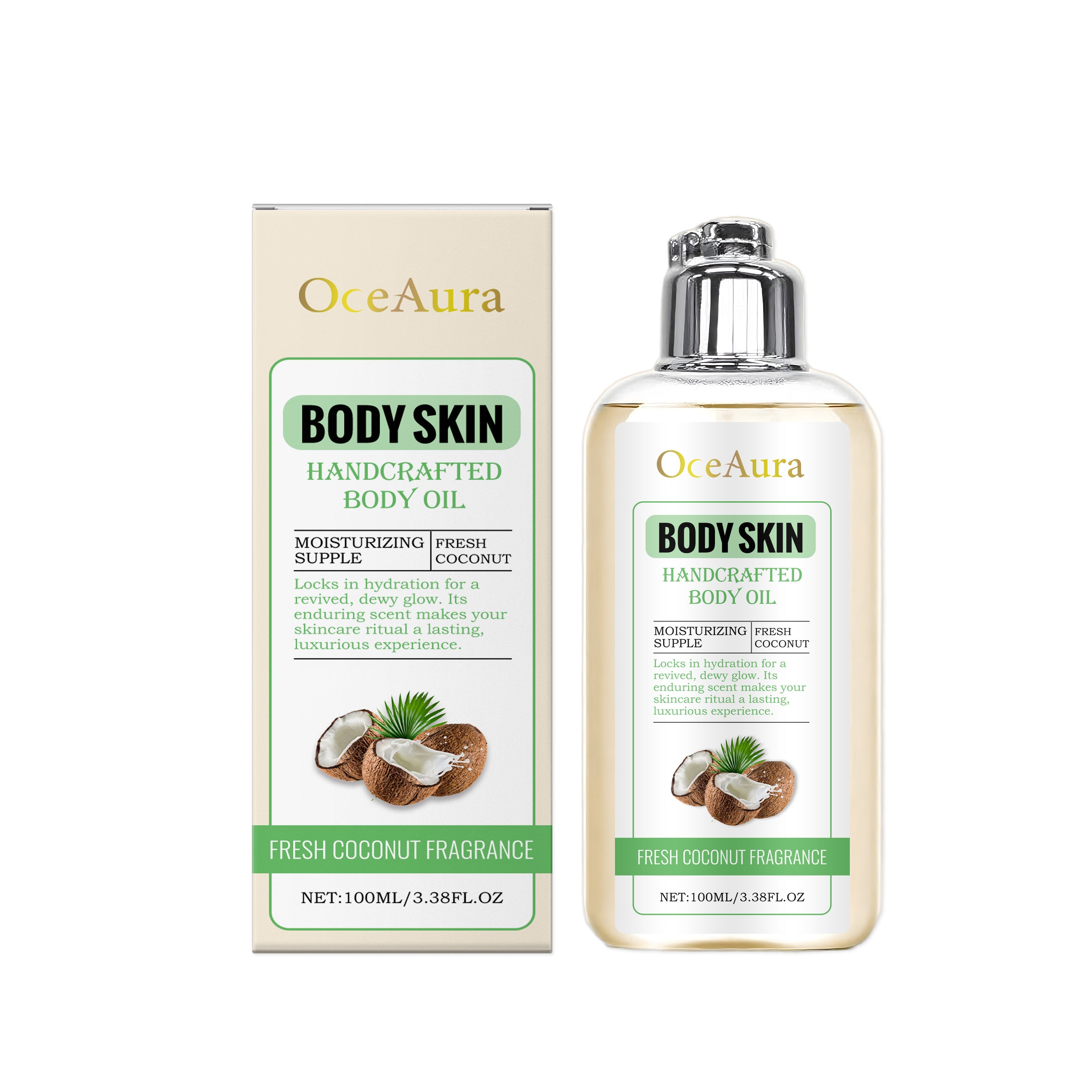 Coconut Body Oil, Deep Moisturize Skin, Hydrating Natural Nourishment ,100ml