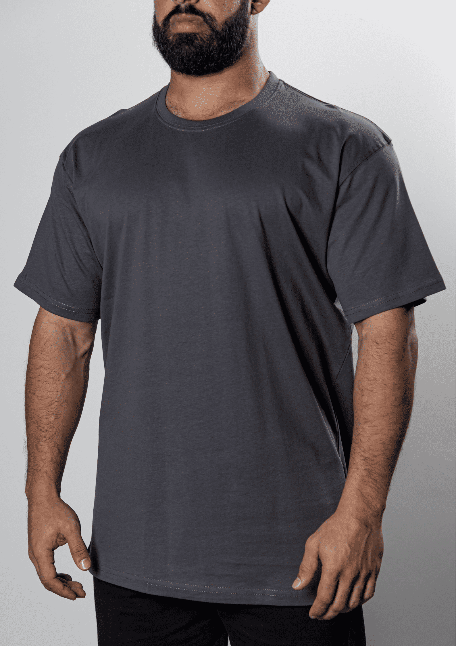 NO JEANS Cotton T-shirts – ⁠Dark Silver