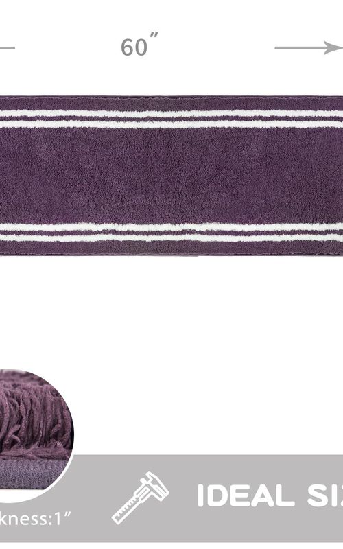 AIESY® Non-Slip Super Absorbent Quick Dry Shaggy Microfiber Bath Mat