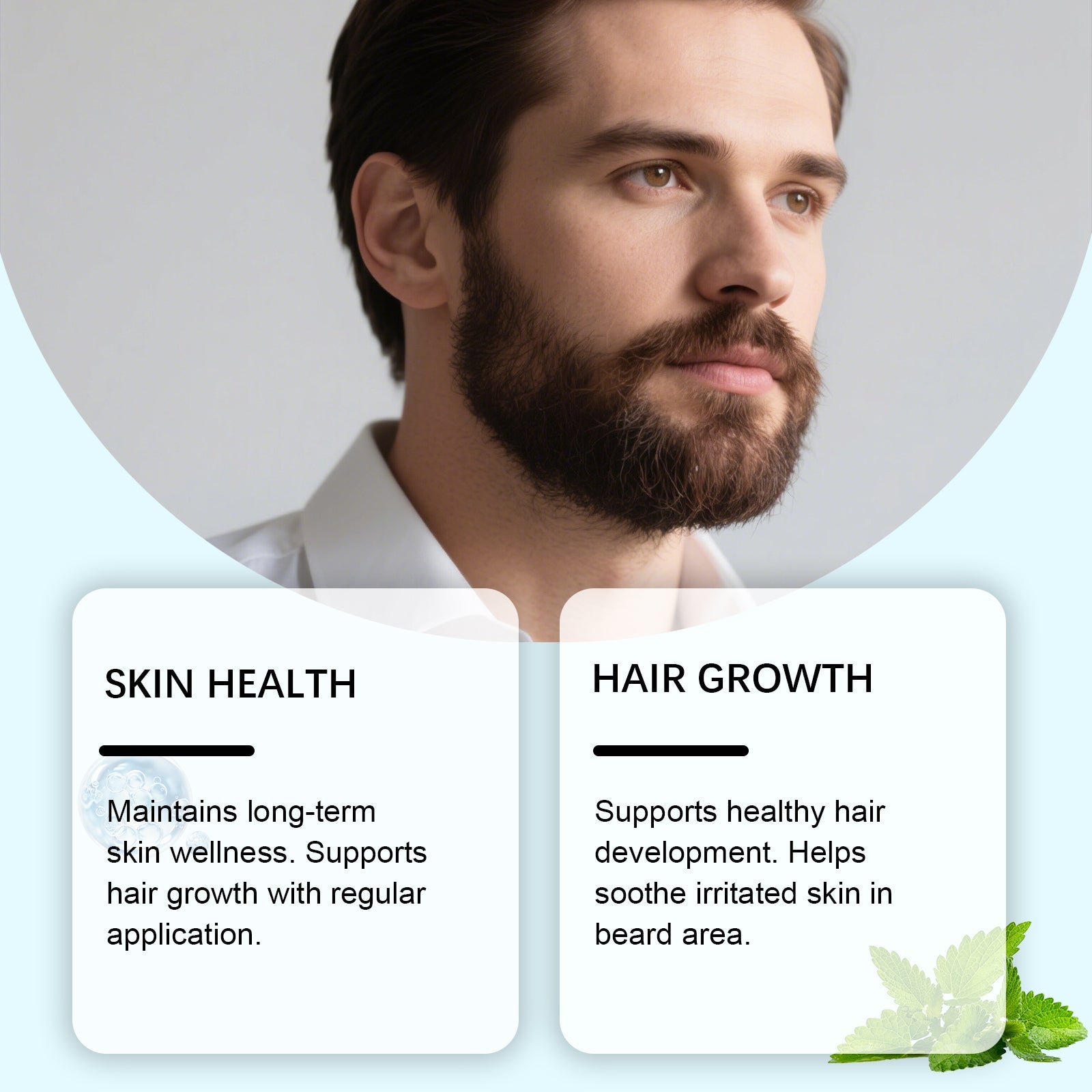 Beard Care Cream, Nourishing, Soothing, Promotes Growth, Gentle, Refreshing Texture ,114g