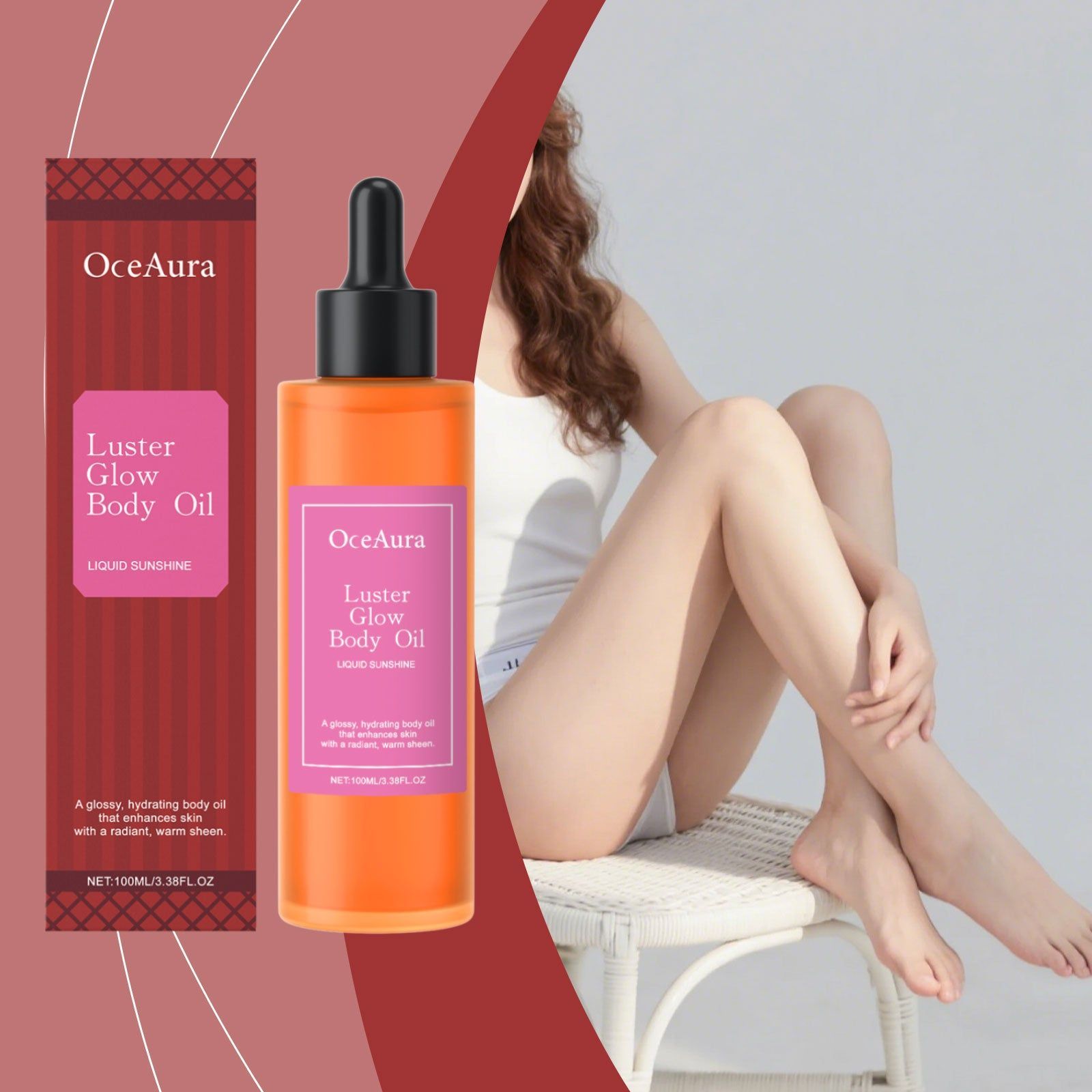 Body Care Oil, Moisturizing, Skin Glow, Firming, Natural Extracts ,100ml