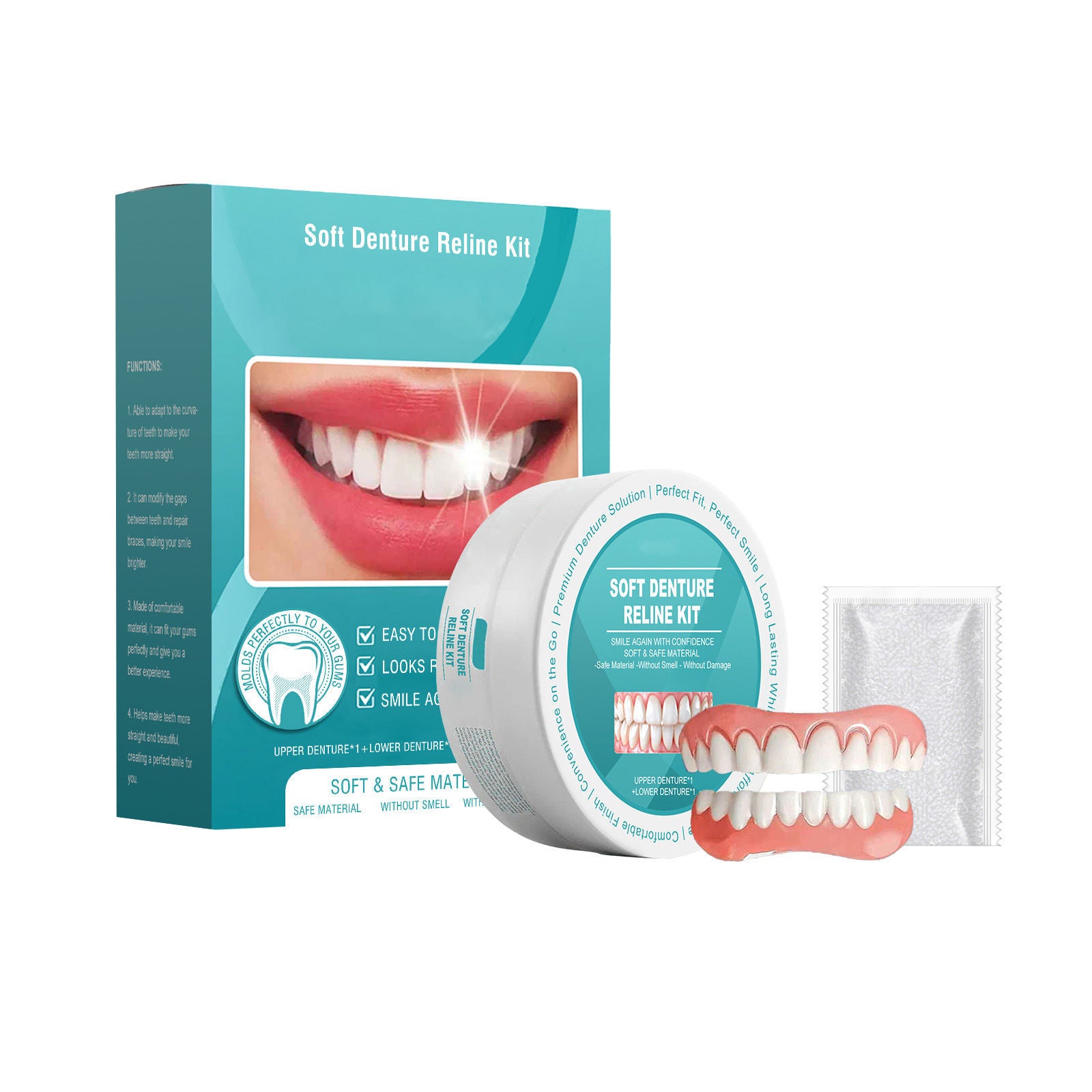 Transform Your Smile with Easy Dental Care, Natural Fit, Instant Results ,1 set