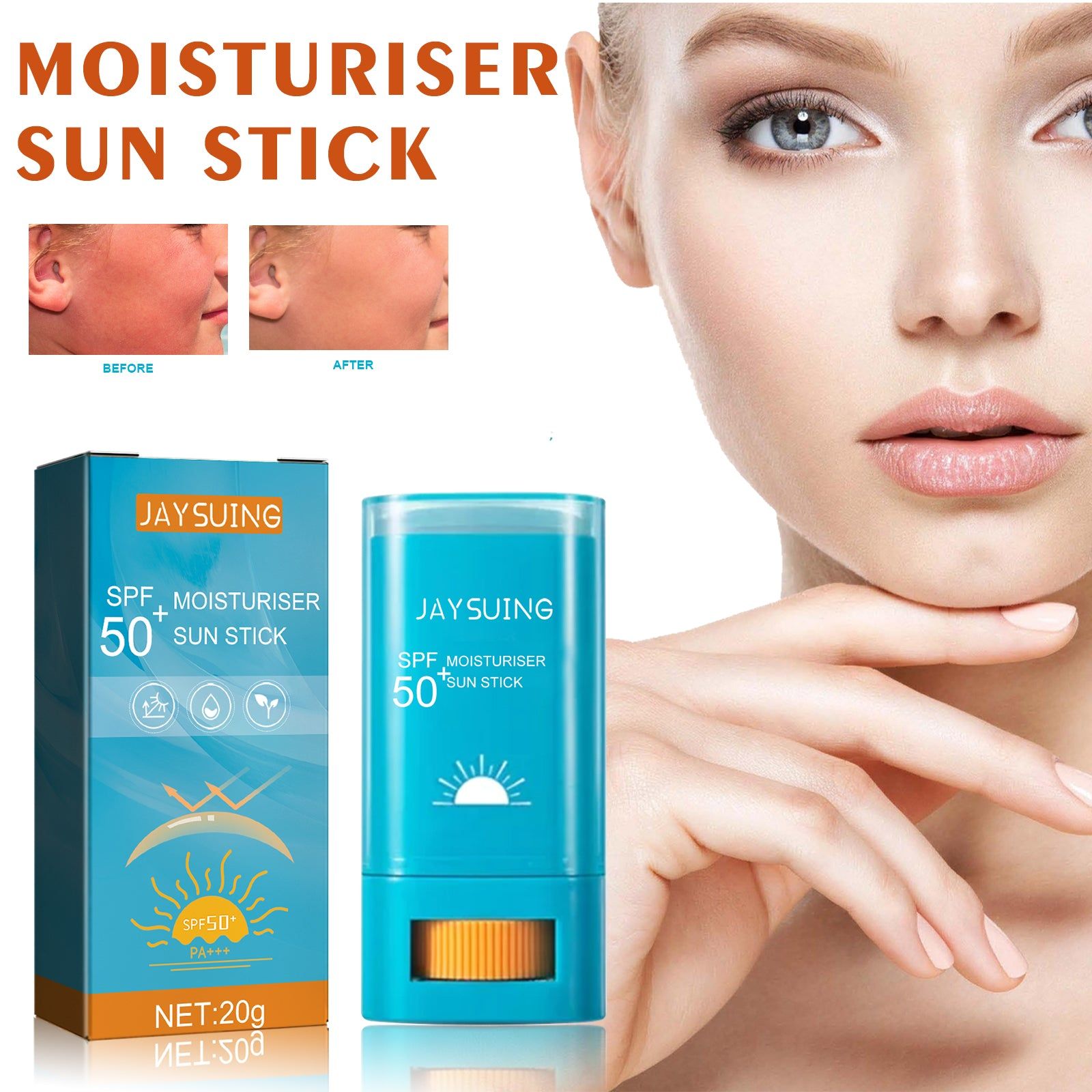 Body Insulation UV Stick, Waterproof SPF 50, Long-Lasting Moisturizer ,20g