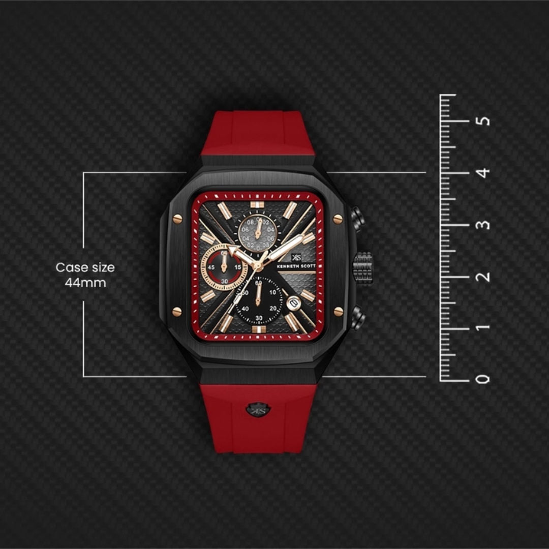 KENNETH SCOTT Men's Chronograph Black Dial Watch, K26104 Series