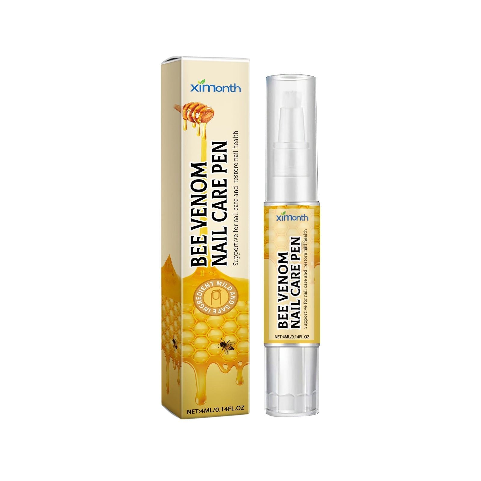 Bee Venom Nail Care Pen, Brightening, Thickening, Moisturizing, Nail Strengthening ,4ml
