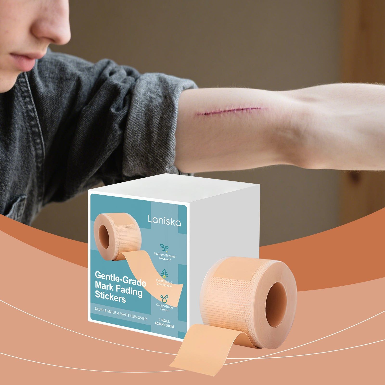 Skin Care Imprinting Light Moisturizing Patch for Scar, Mole, Wart Removal, Daily Skin Care ,1 roll