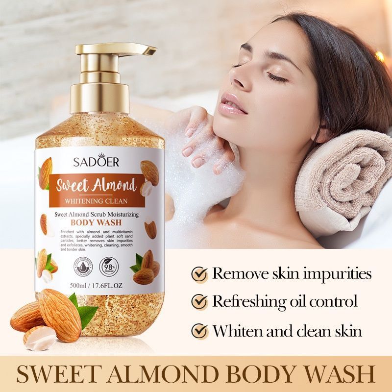 Bright Skin Sweet Almond Whitening Scrub Body Wash -001-SD05342