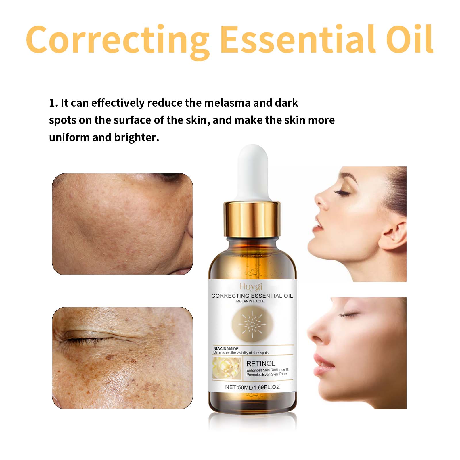 Fade Dark Spot Moisturizing Essential Oil for Brightening & Lightening Fine Lines ,50ml