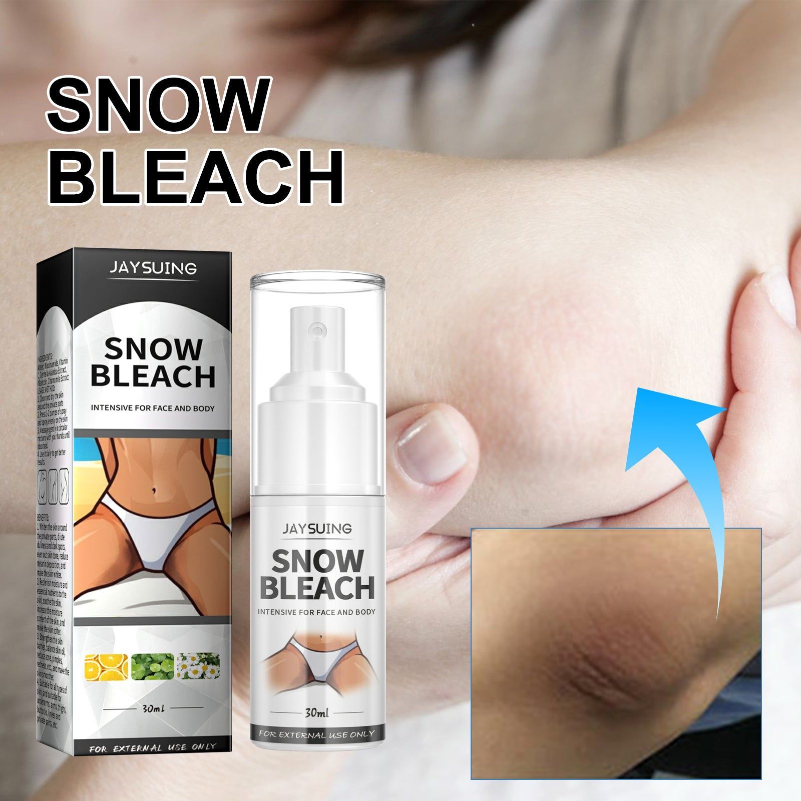 Brightening Skin Moisturizing Spray for Dull Armpits, Dark Joints, Smooth Skin ,30ml