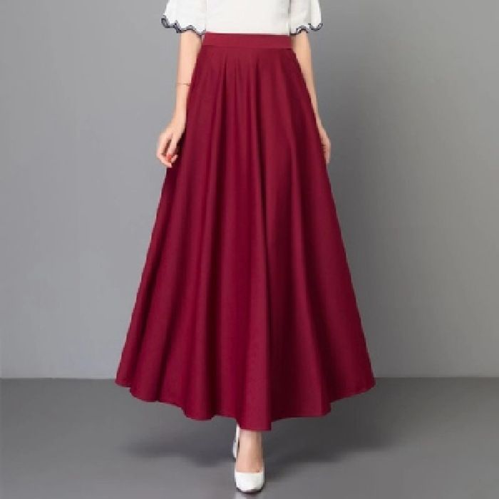 High Waist Wide Hem Long Skirt For Women