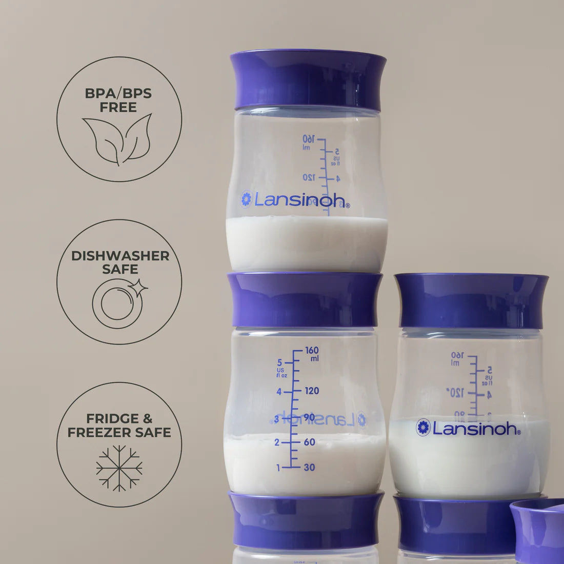 Lansinoh Breastmilk Storage Bottles (Pack of 4)