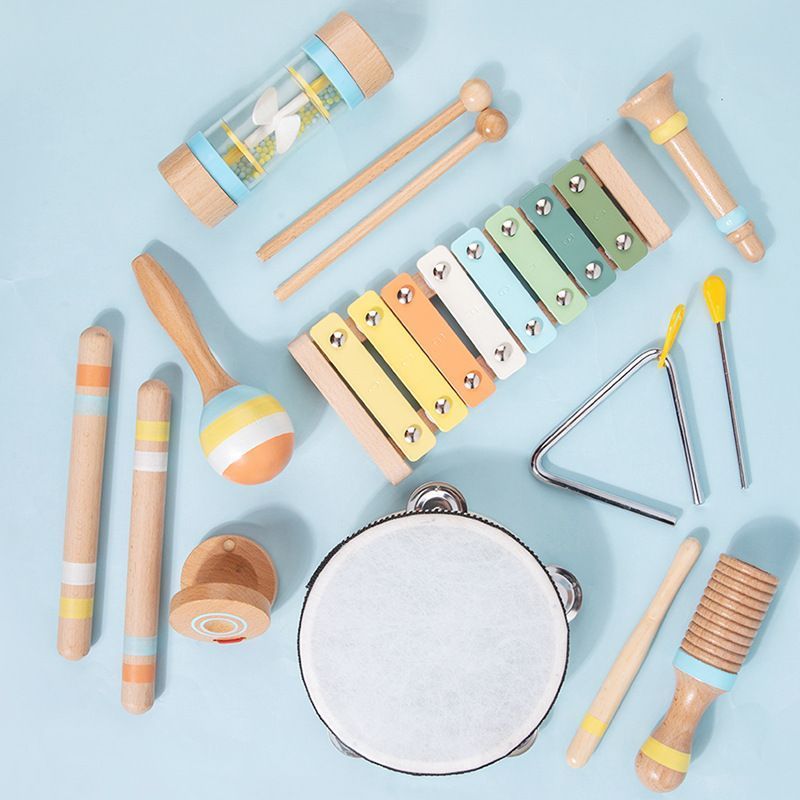 Children Percussion Instrument Set Shaker Hand Drum Xylophone Parent Child Teaching Music Toy