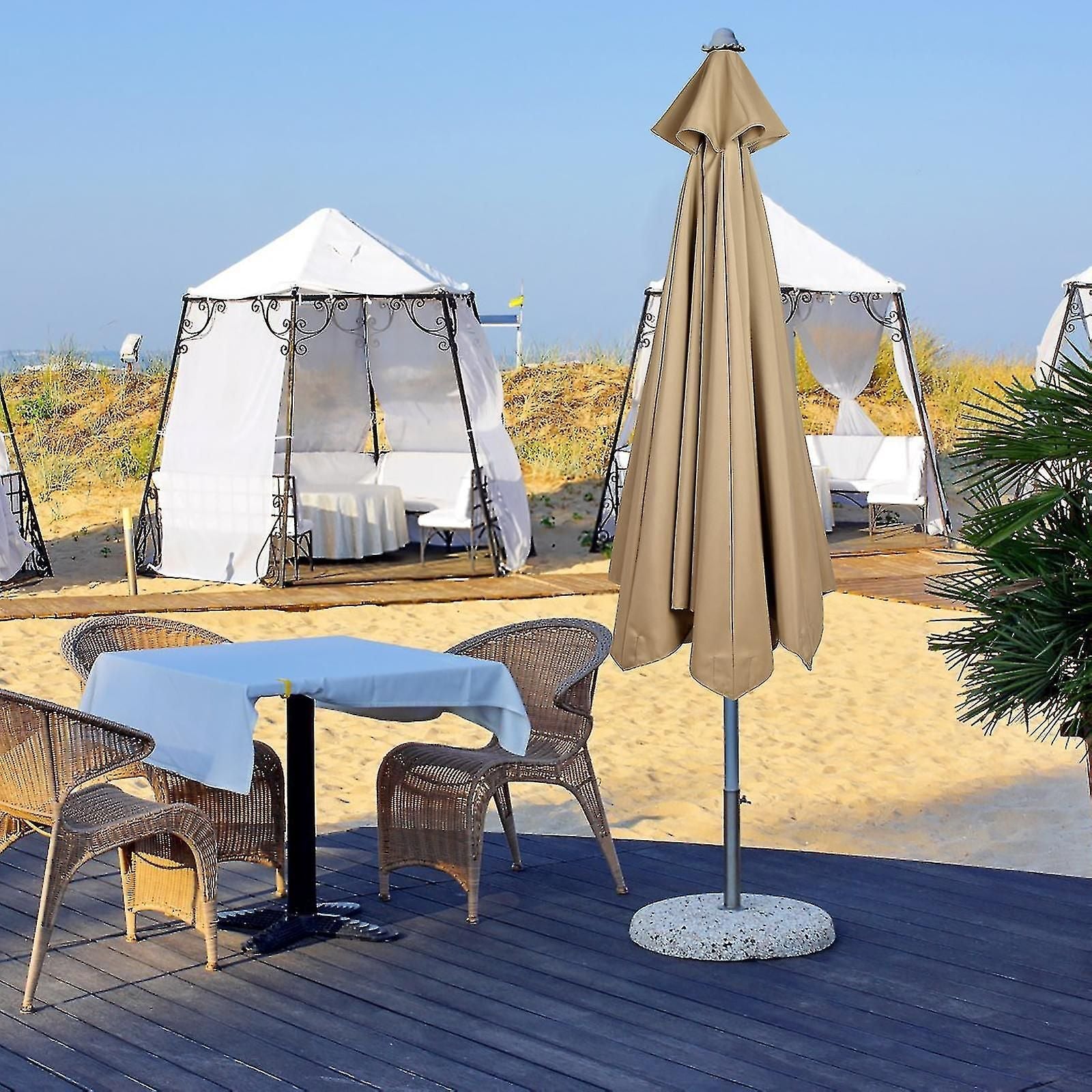 Replacement Fabric Garden Parasol Sunshade 3m 6/8 Arm Terrace Parasol New