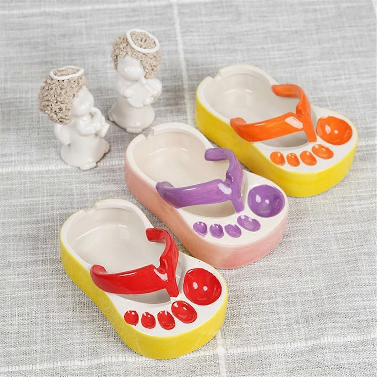 Cute Slipper French Fries Tomato Sauce Dipping Dish Tray Ashtray,C
