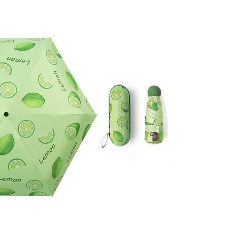 Fruit Mini Umbrella Portable UV Protection Umbrella Windproof Capsule Umbrella