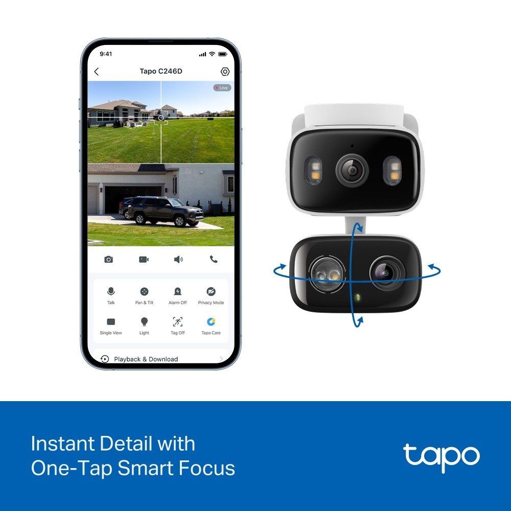 Tapo C246D In/Outdoor Dual Lens Pan/Tilt Camera