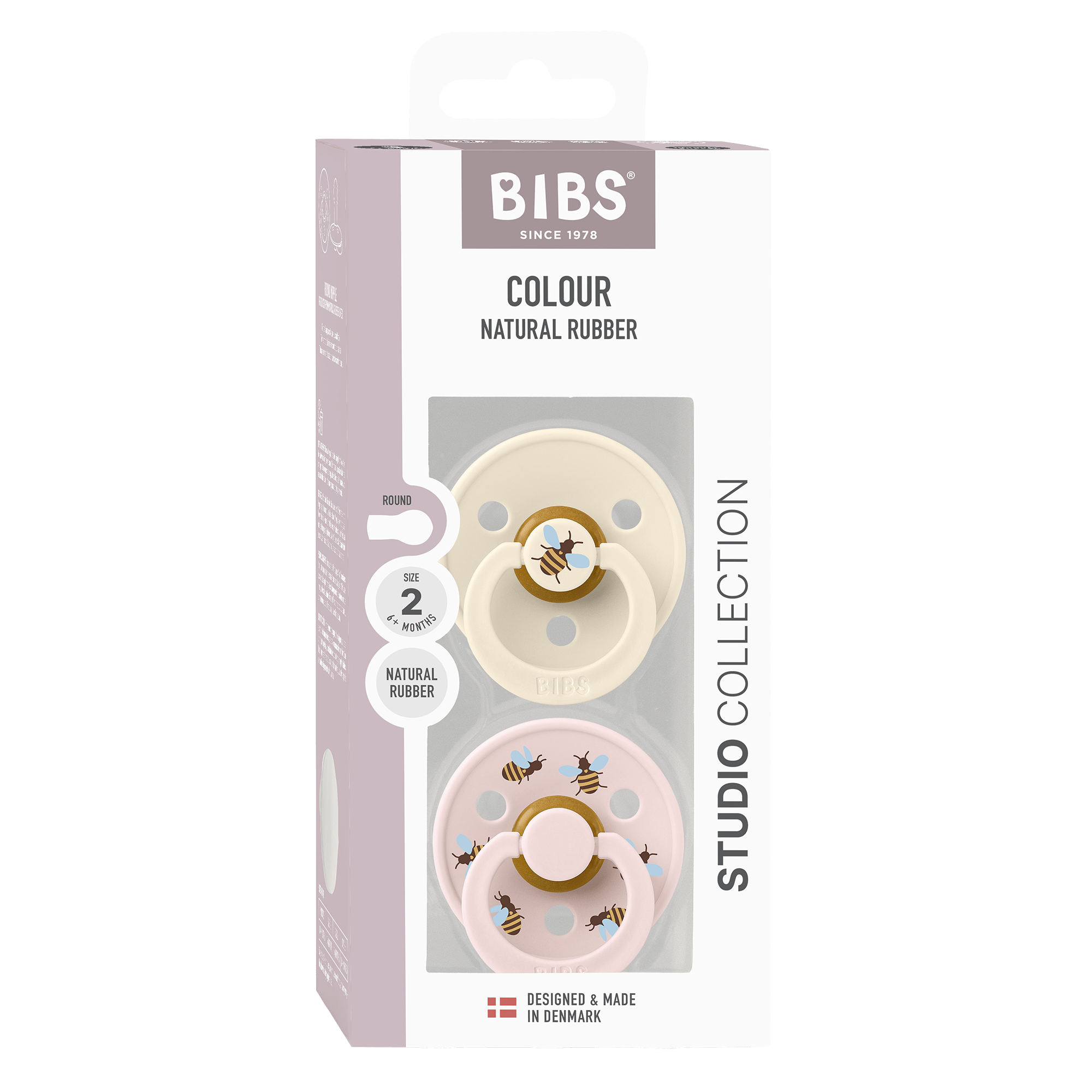 Bibs Pacifier Size 2 -Studio Colour-Ivory Mix