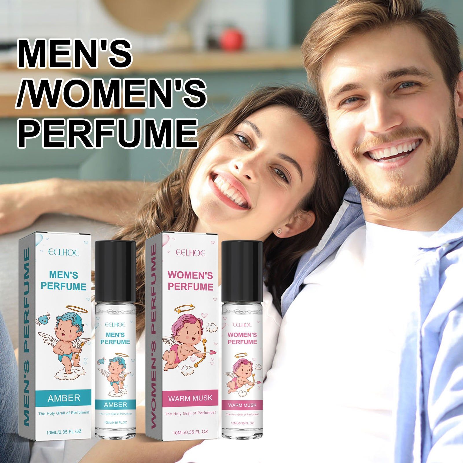 Cupid Men's Perfume, Long-Lasting Fresh Fragrance, Confidence Boost ,10ml/box