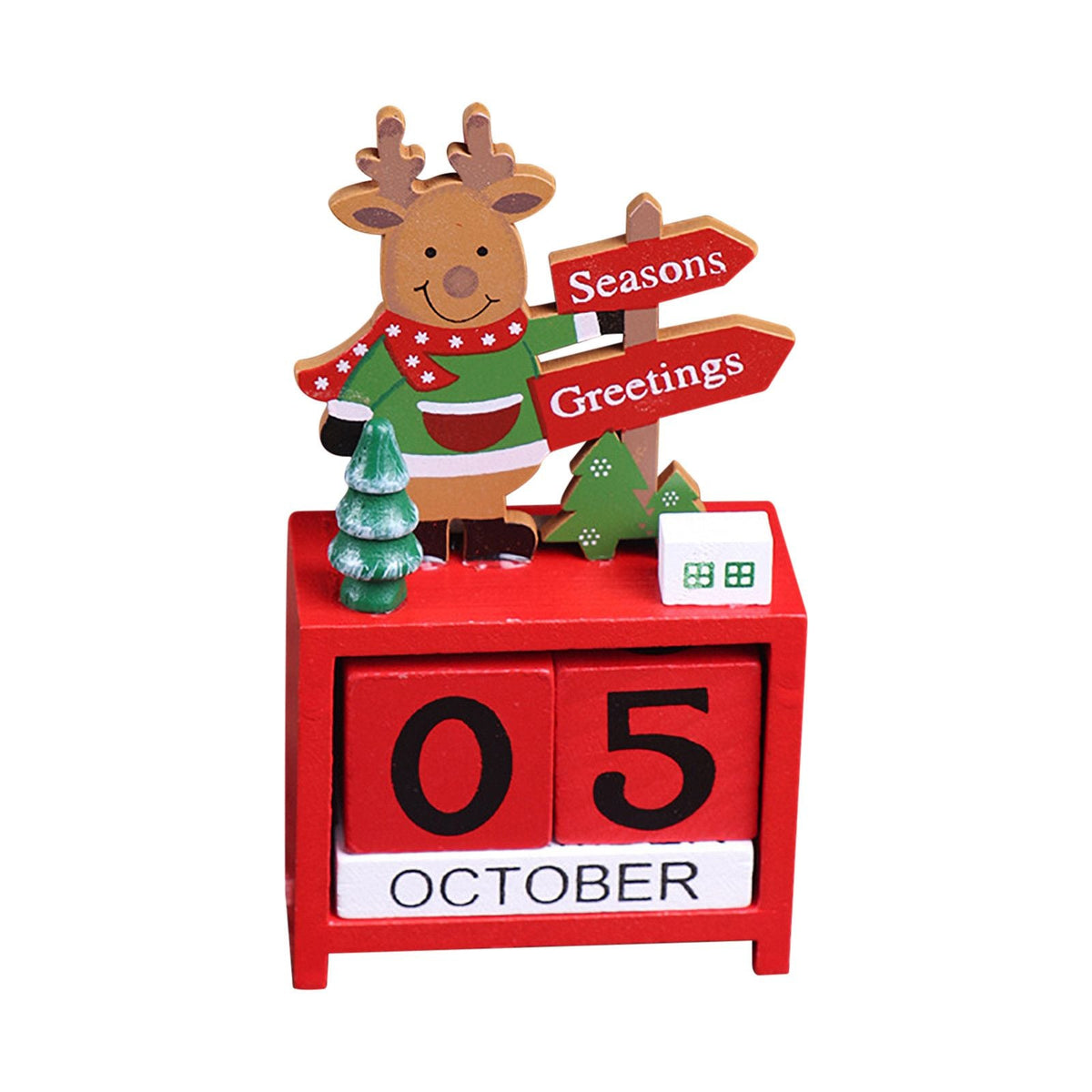 Christmas Calendar Mini Wooden Advent Countdown Calendar Ornaments Gifts