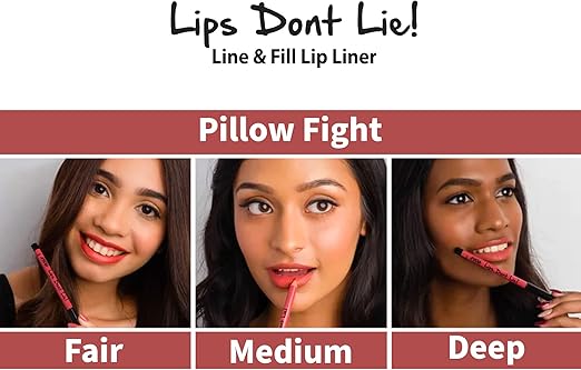 Nykaa lips Don't Lie Lip liner  Pillow Fight02