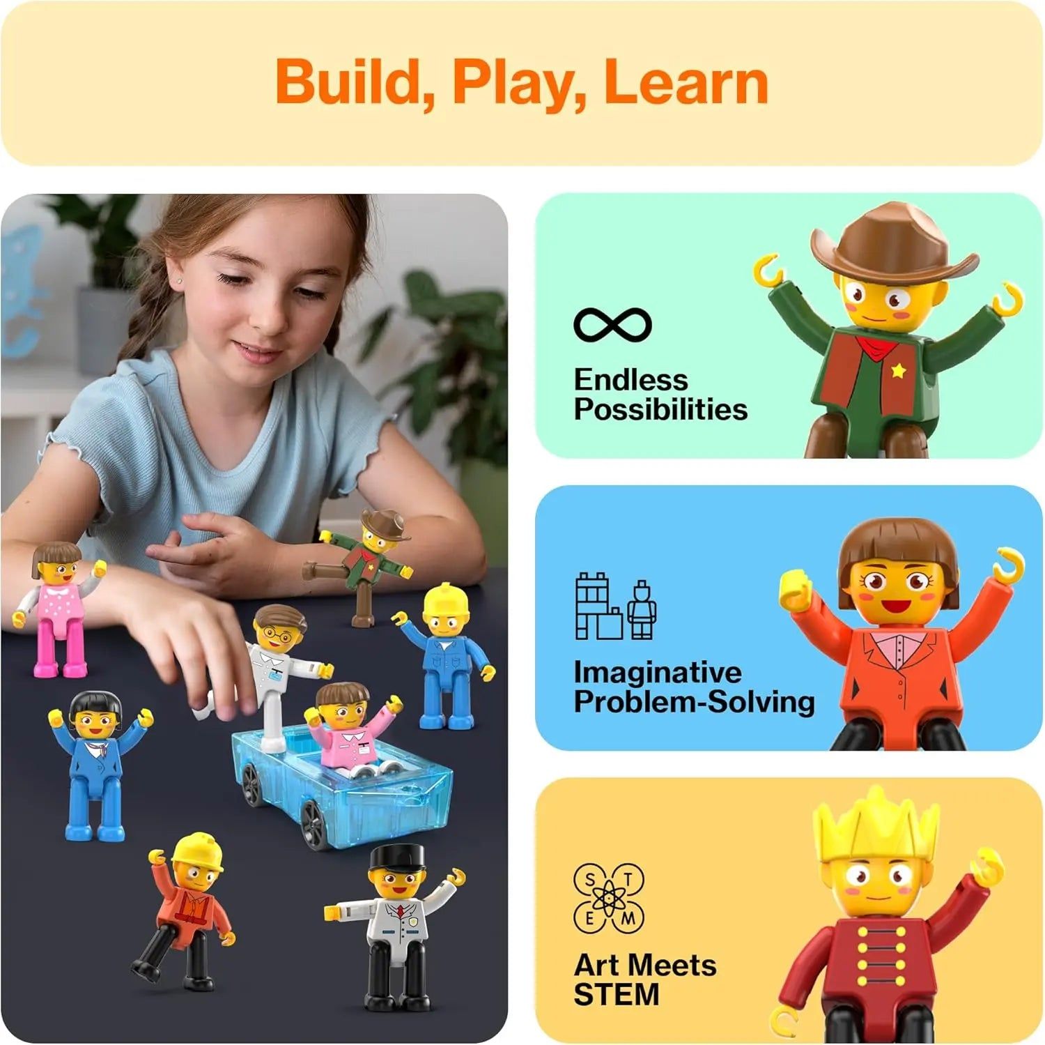 16 Character Figures Set – PicassoTiles
