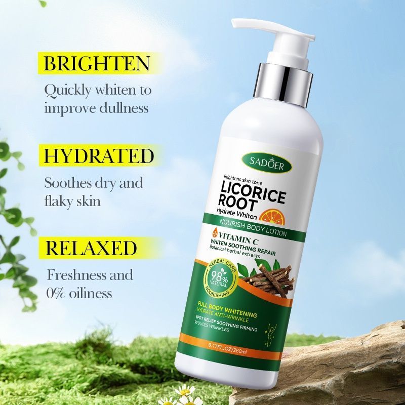 Licorice & Vitamin C Brightening Body Lotion - Hydrating & Moisturizing Skin-001-SD88119
