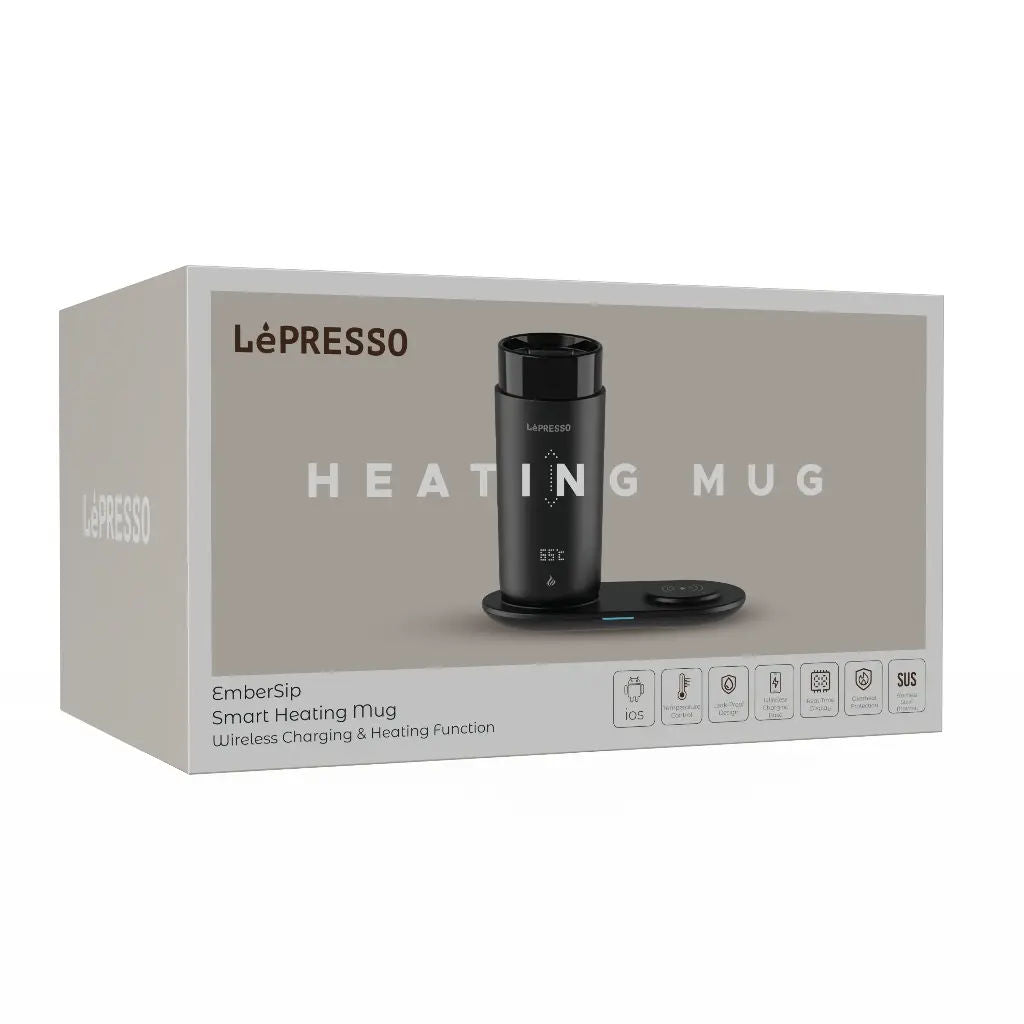 Lepresso Smart Travel Heating Mug - Black