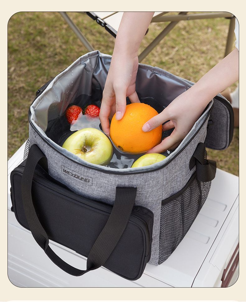 Large Insulated Lunch Bag Thermal Cooler Tote with Shoulder Strap