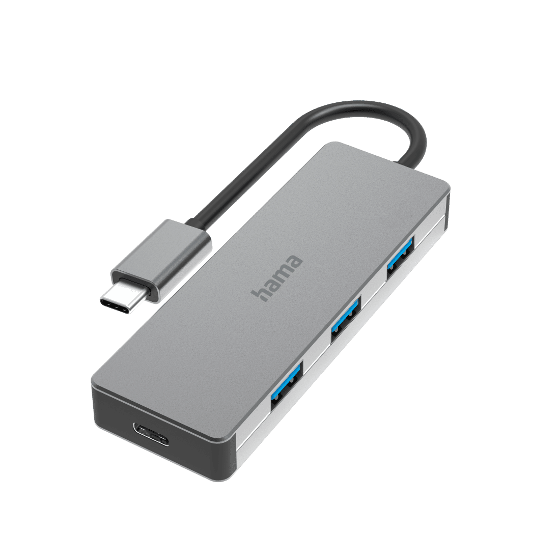 HAMA 200105 USB-C Hub, 4 Ports, USB 3.2 Gen 2, 10 Gbit/s, aluminium