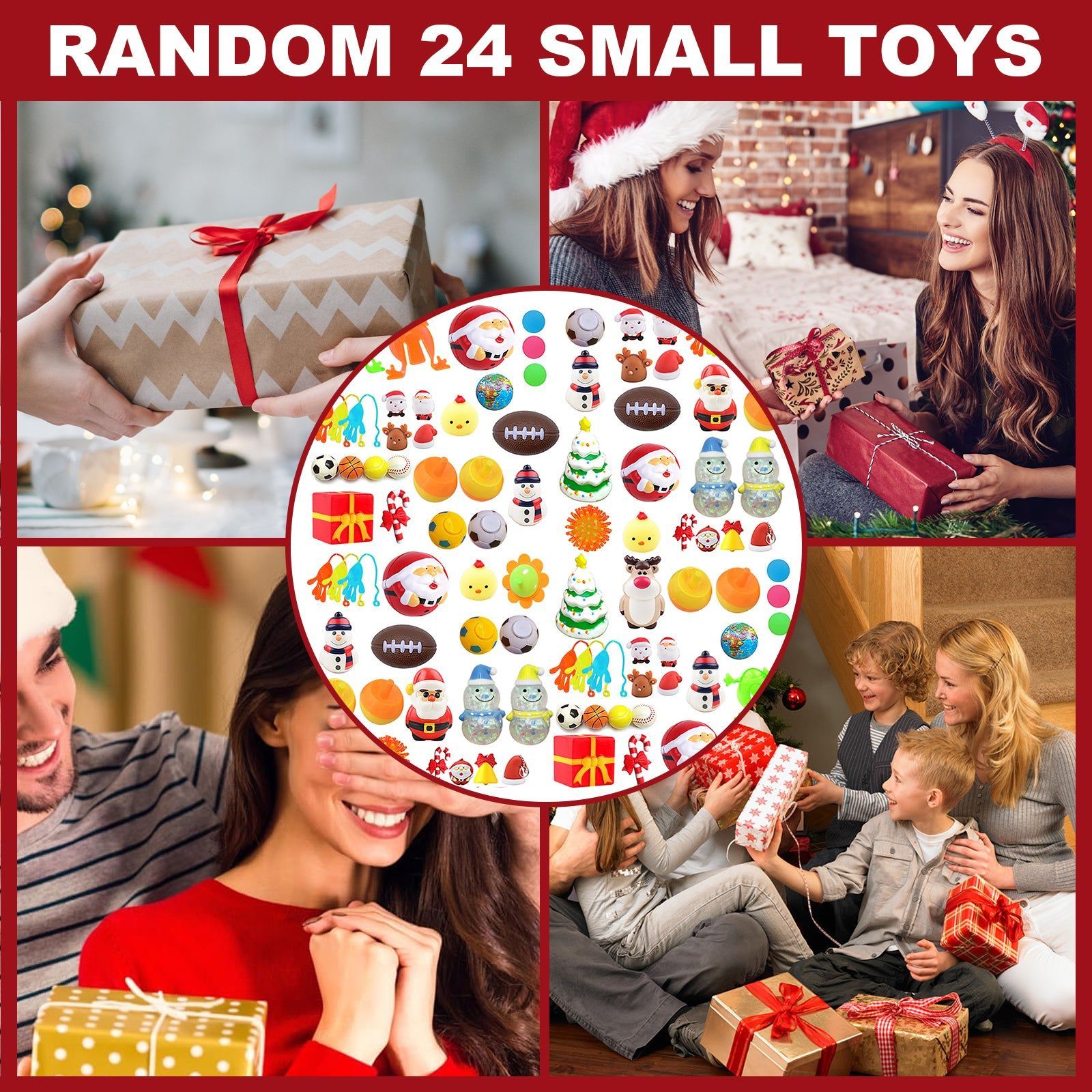Christmas Surprise Blind Box, Fun Holiday Gifts, Stress Relief Toys, Festive Celebration ,24 frames